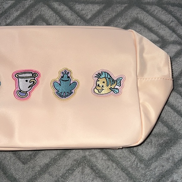 Disney x Stoney Clover Lane Big Princess Pouch-Flounder, Gus, Chip in Peach - Picture 7 of 11